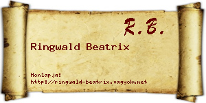 Ringwald Beatrix névjegykártya