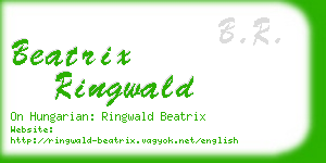 beatrix ringwald business card